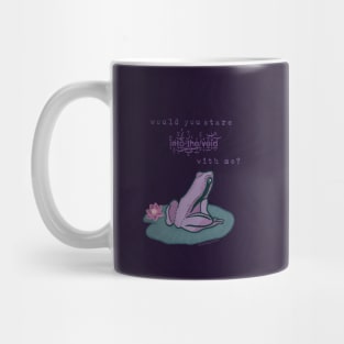 Would you stare into the void with me? Frog Mug